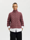 Lulu Duo High Neck Jumper - Tawny Port