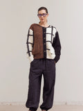 Colourblock Grid Cardigan