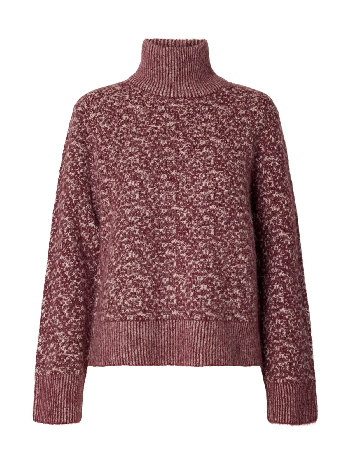 Lulu Duo High Neck Jumper - Tawny Port