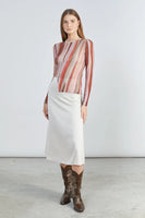 Slit Mesh Long Sleeve Shirt