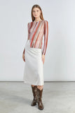Slit Mesh Long Sleeve Shirt