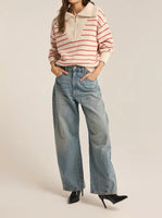 Villa Half Zip Sweater - Red Pepper