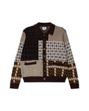 Patchwork Cardigan - Brown Multi