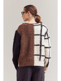 Colourblock Grid Cardigan