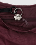 Medium Nylon Crescent Bag - Mahogany