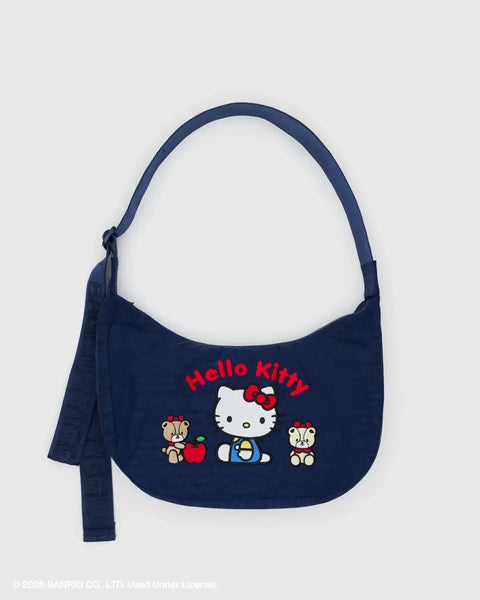 Medium Nylon Crescent Bag - Hello Kitty & Teddy