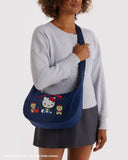 Medium Nylon Crescent Bag - Hello Kitty & Teddy