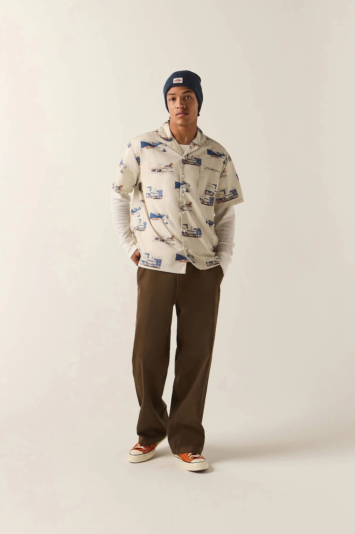 76 Resort Shirt - Off White Scenic