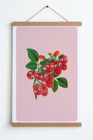 Googly Raspberries Print
