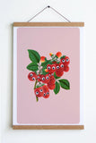 Googly Raspberries Print