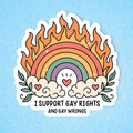 I Support Gay Rights Sticker