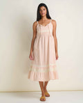 Airscape Tank Midi Dress - Dusty Cedar Stripe