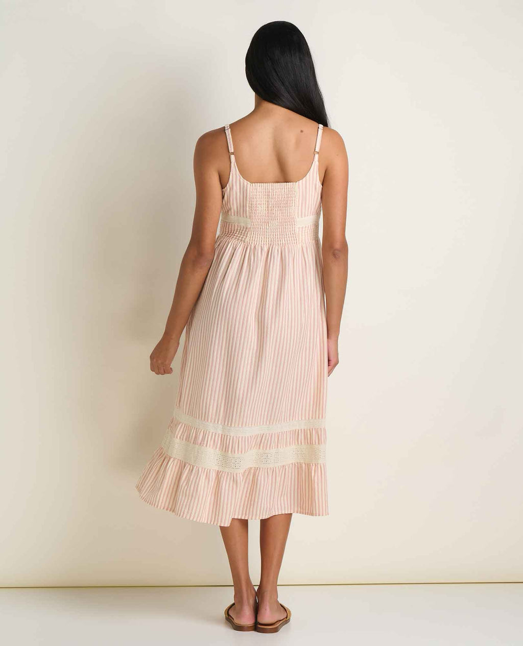 Airscape Tank Midi Dress - Dusty Cedar Stripe