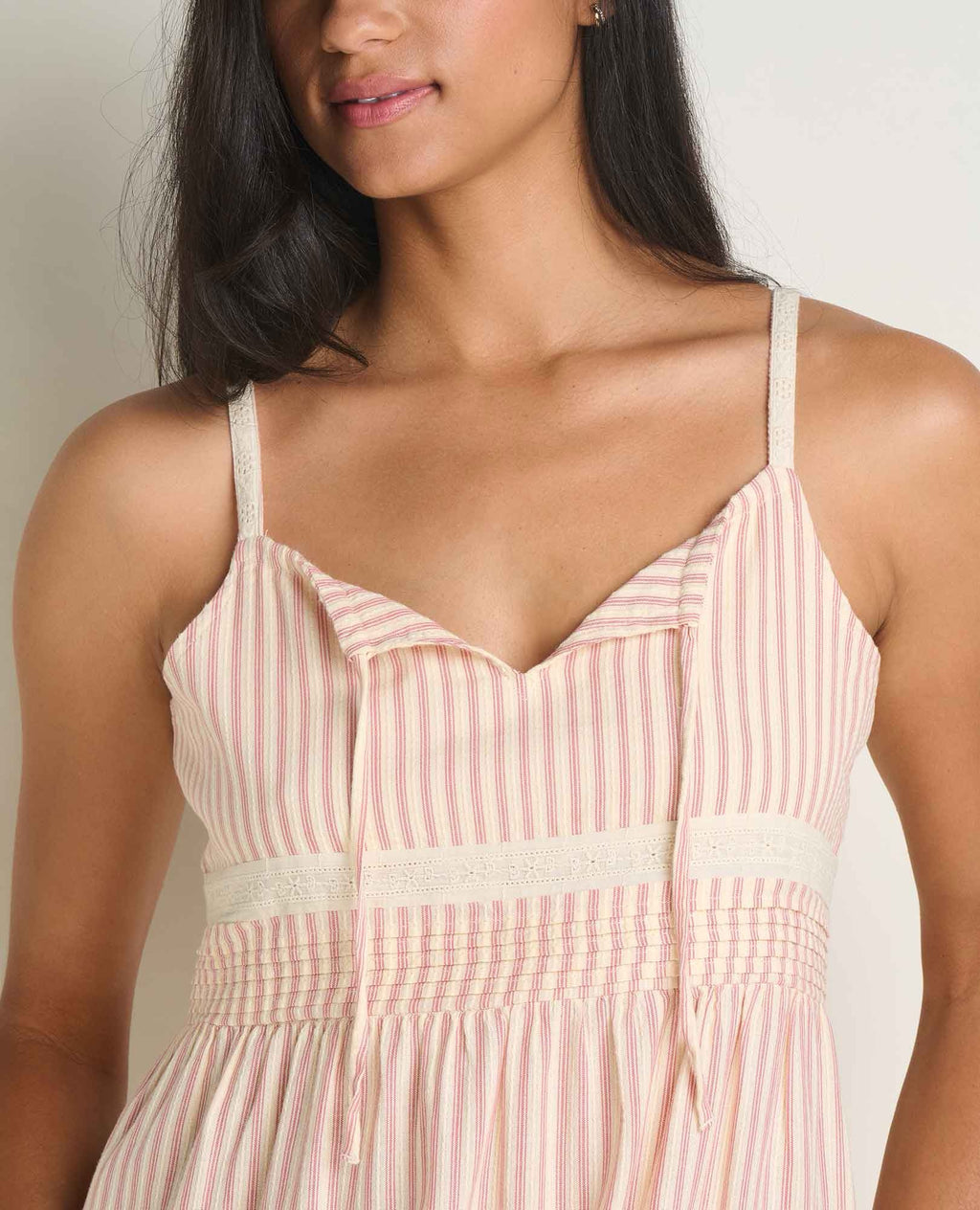 Airscape Tank Midi Dress - Dusty Cedar Stripe