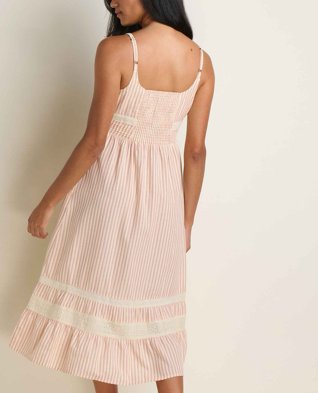 Airscape Tank Midi Dress - Dusty Cedar Stripe