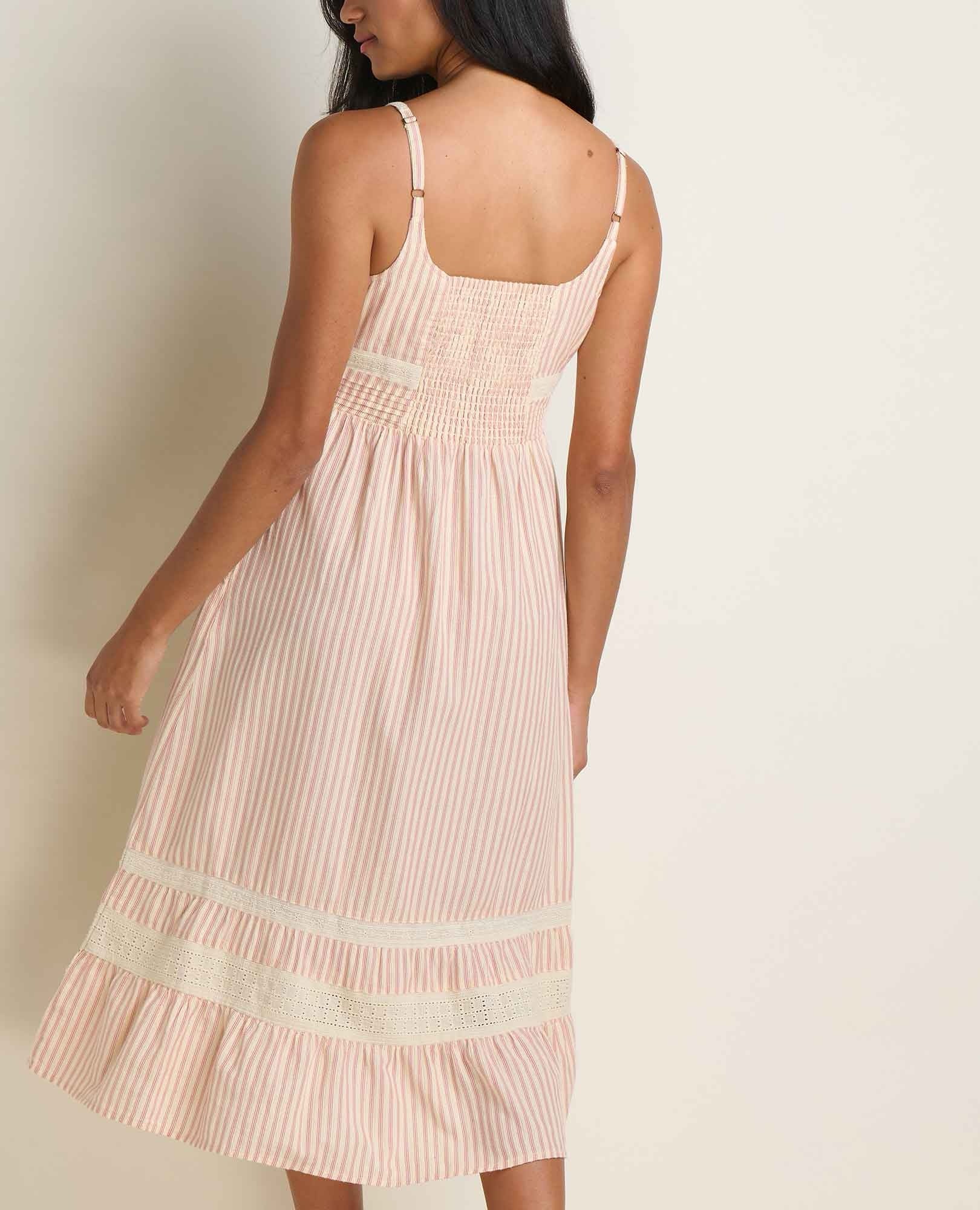Airscape Tank Midi Dress - Dusty Cedar Stripe