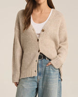 Josie Cozy Cardigan - Light Oatmeal Heather