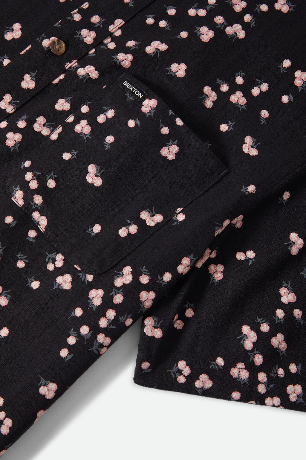 Charter Slub Short Sleeve Woven - Black/Pink