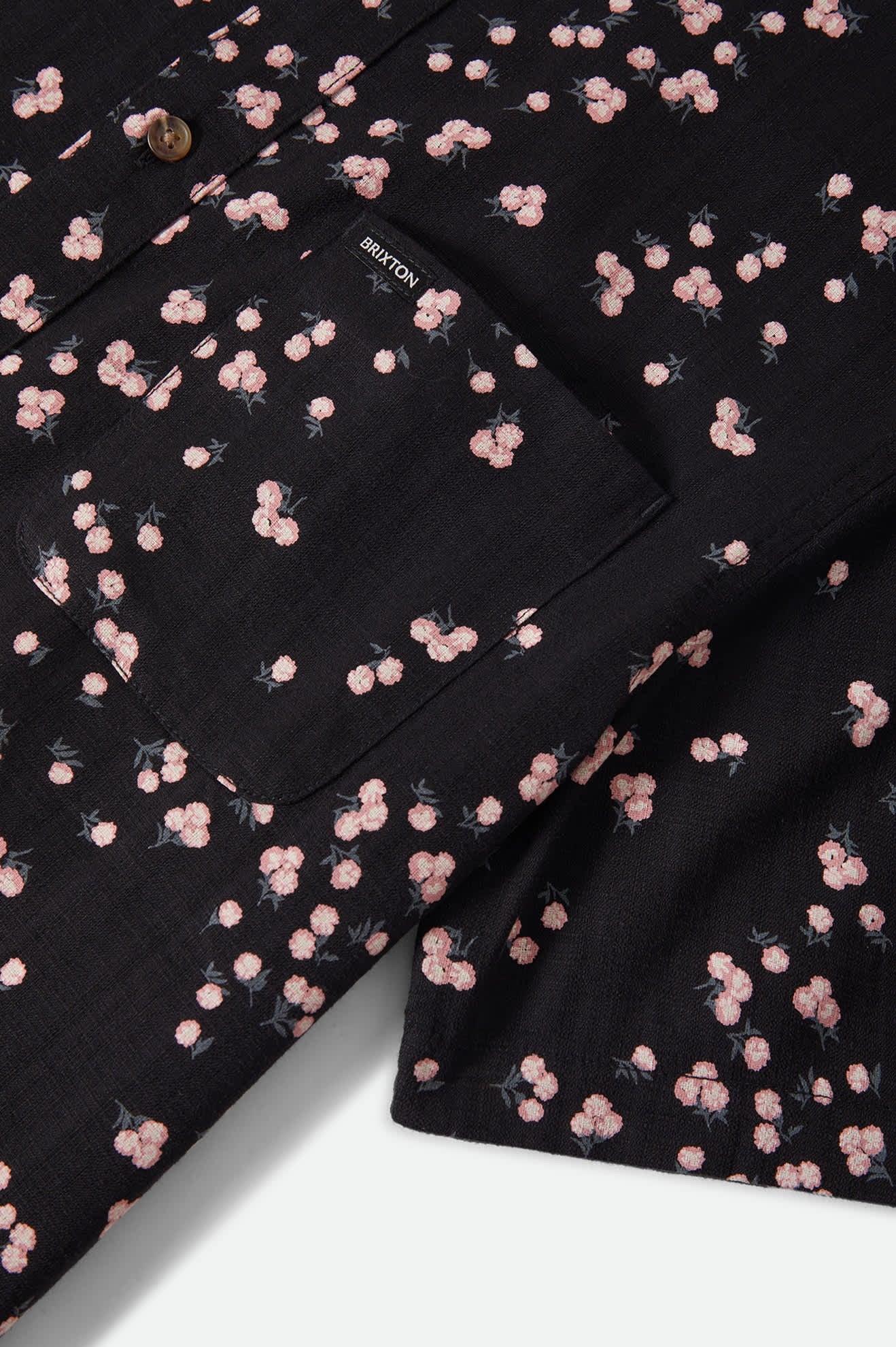 Charter Slub Short Sleeve Woven - Black/Pink