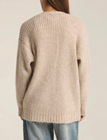 Josie Cozy Cardigan - Light Oatmeal Heather