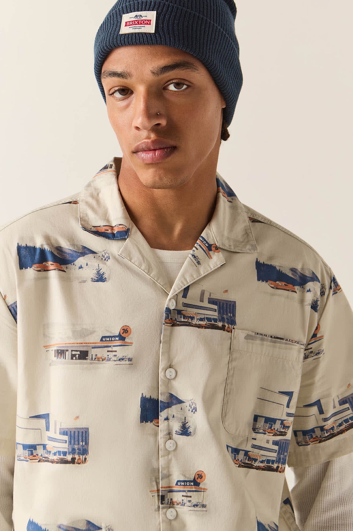 76 Resort Shirt - Off White Scenic