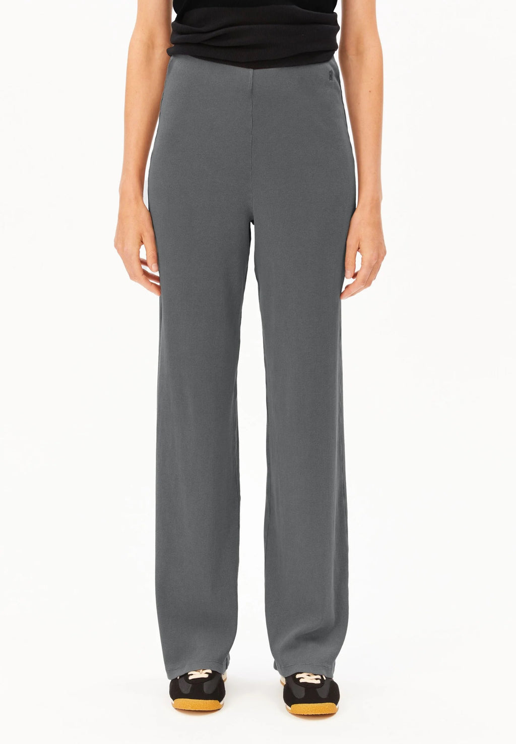Garment Dyed Rib Pant - Space Steel