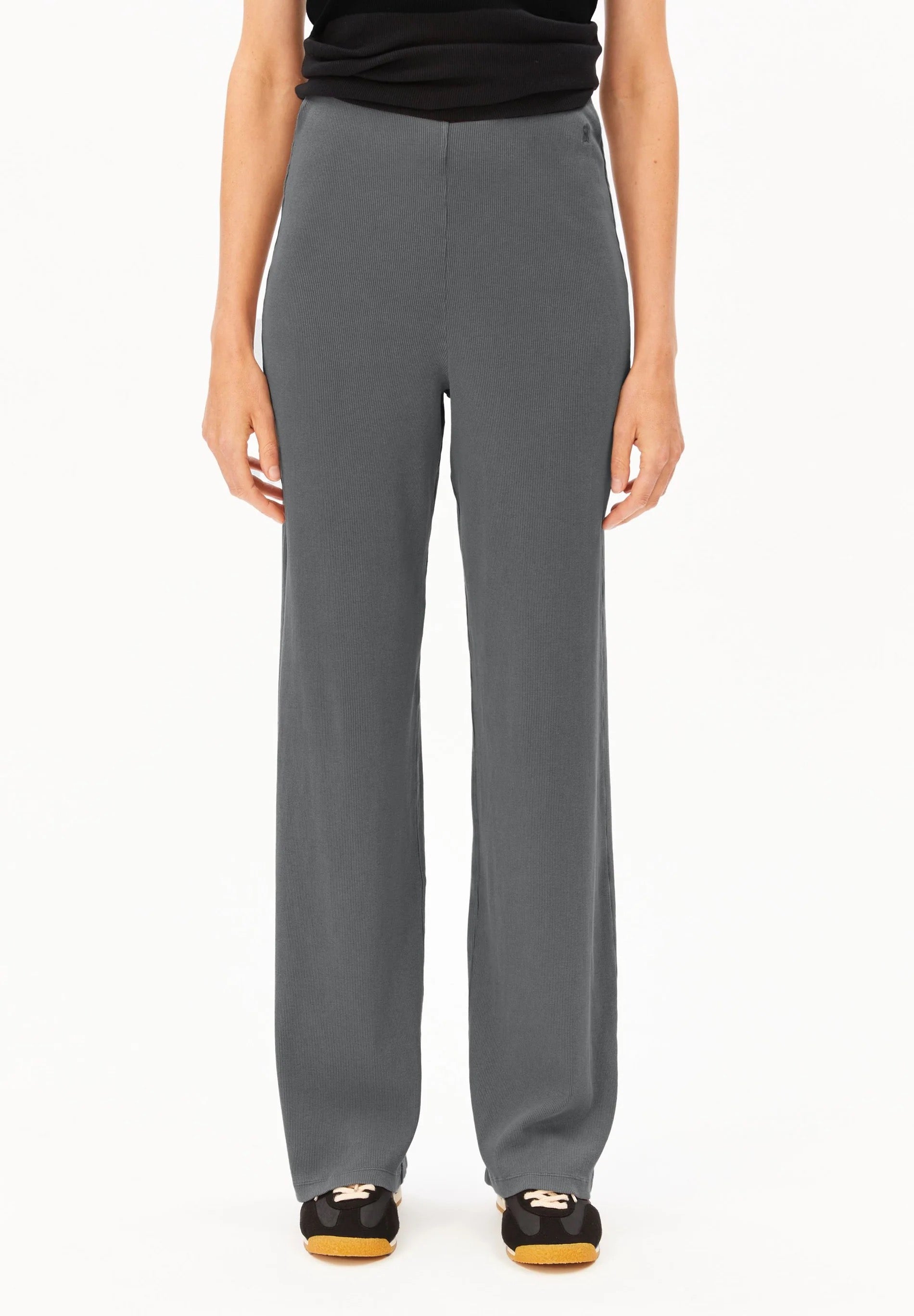 Garment Dyed Rib Pant - Space Steel