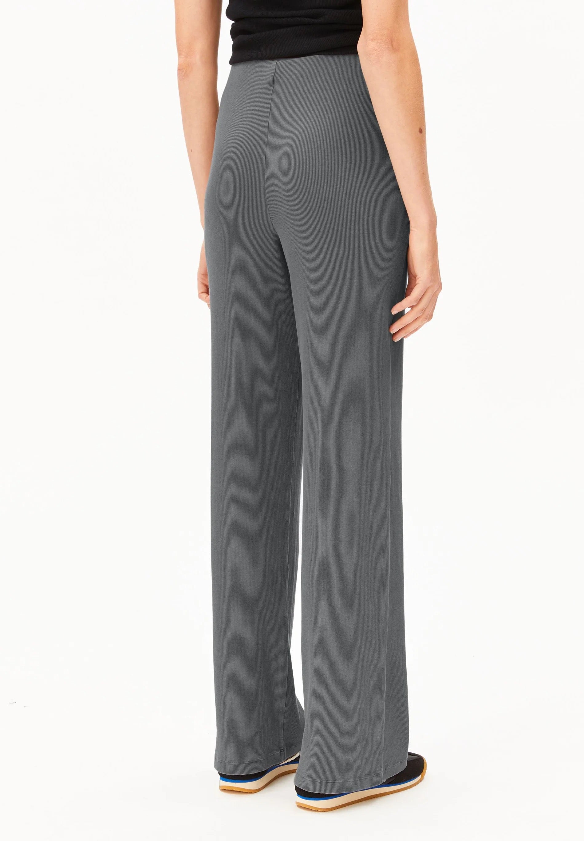 Garment Dyed Rib Pant - Space Steel