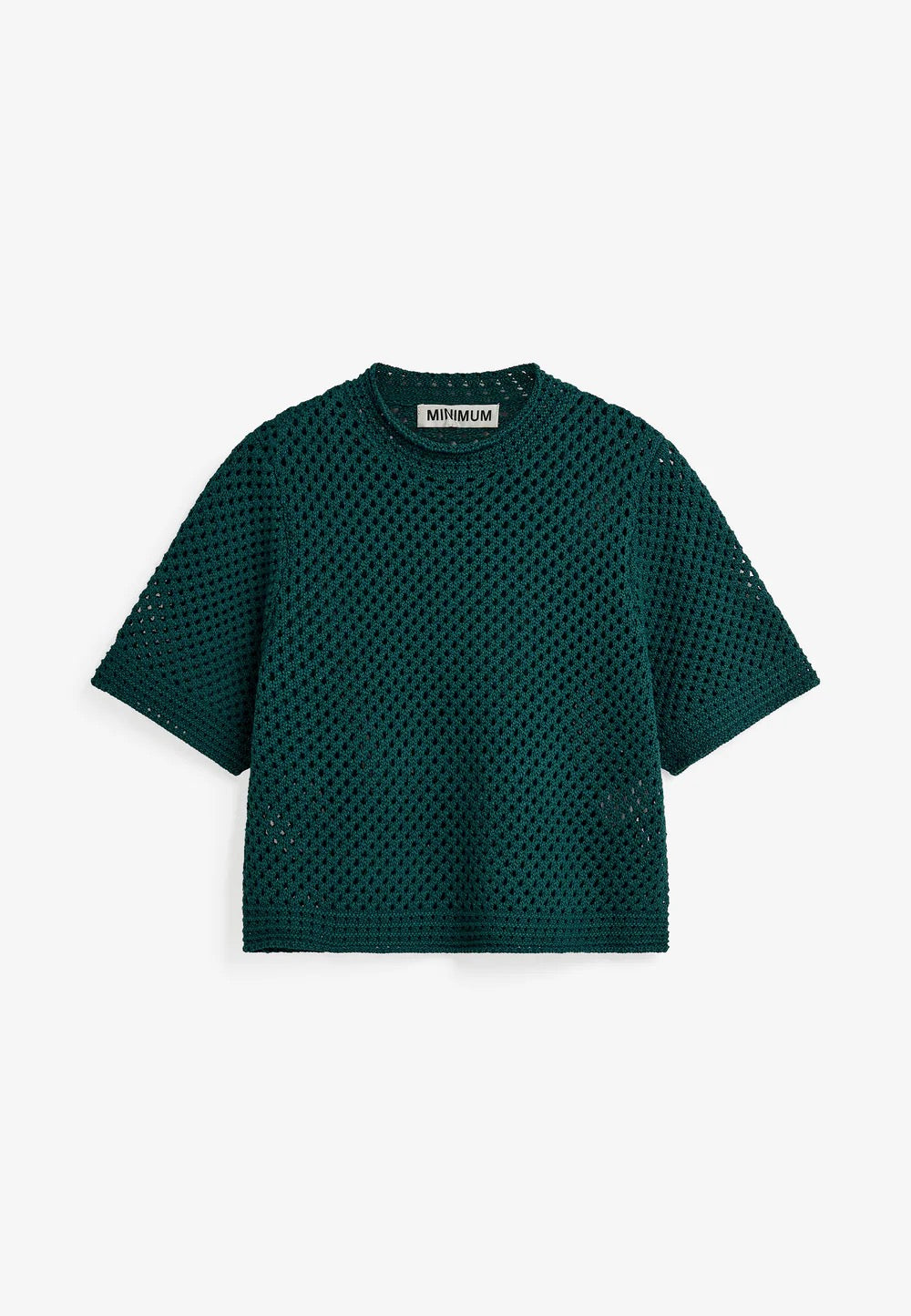 Lily Crochet T Shirt - Botanical Green