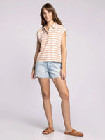 Remi Popover - Ivory/Sienna
