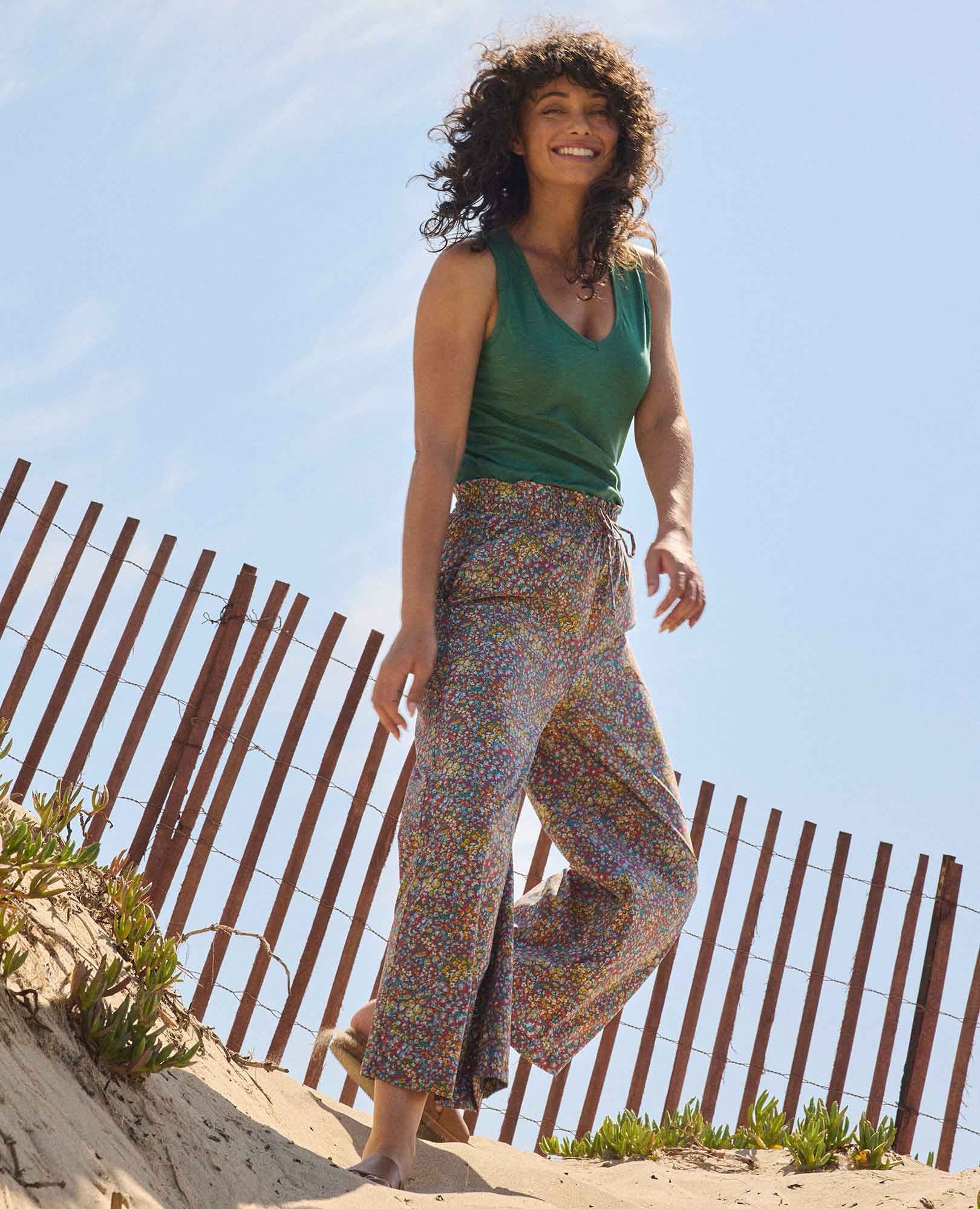 Sunkissed Wide Leg Pant - Pacific Blue Print