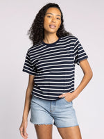 Katelin Tee - Navy/White