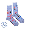 Funny Hockey Mismatched Socks M