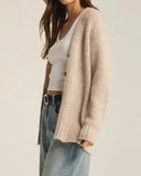 Josie Cozy Cardigan - Light Oatmeal Heather