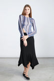 Slit Mesh Long Sleeve Shirt