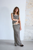 Birdis Skirt - Black/Almond Milk