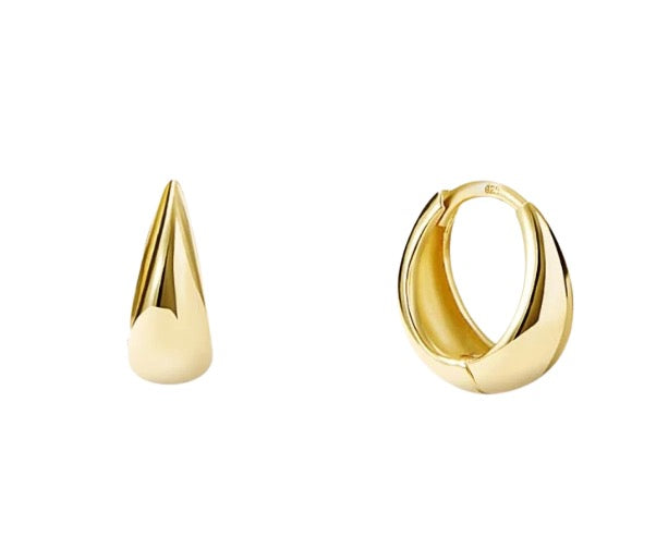 Maymay Tear Drop Hinge Huggie Hoop