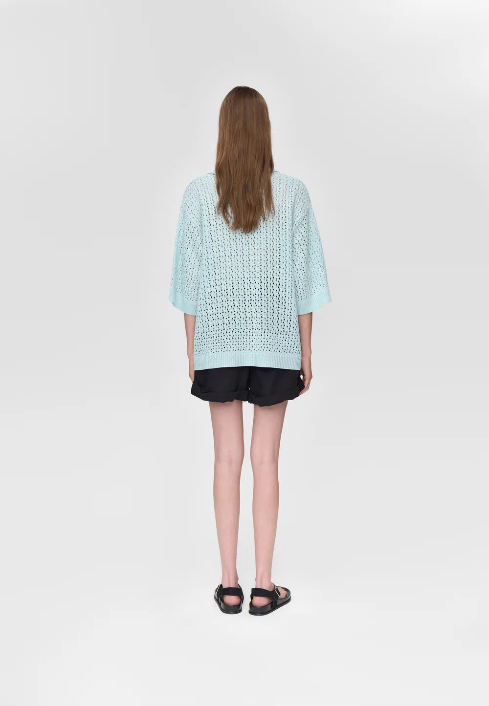 Anabelle Knit Polo - Morning Mist