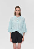 Anabelle Knit Polo - Morning Mist