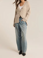 Josie Cozy Cardigan - Light Oatmeal Heather