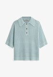 Anabelle Knit Polo - Morning Mist