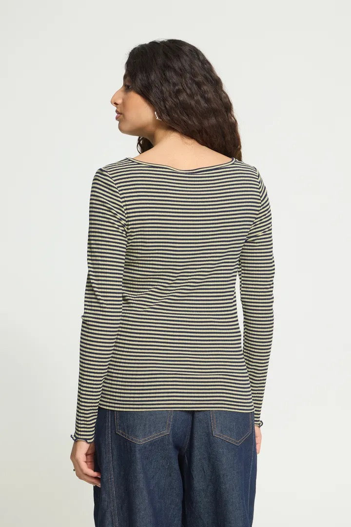 Cella Long Sleeve Top - Leek Green