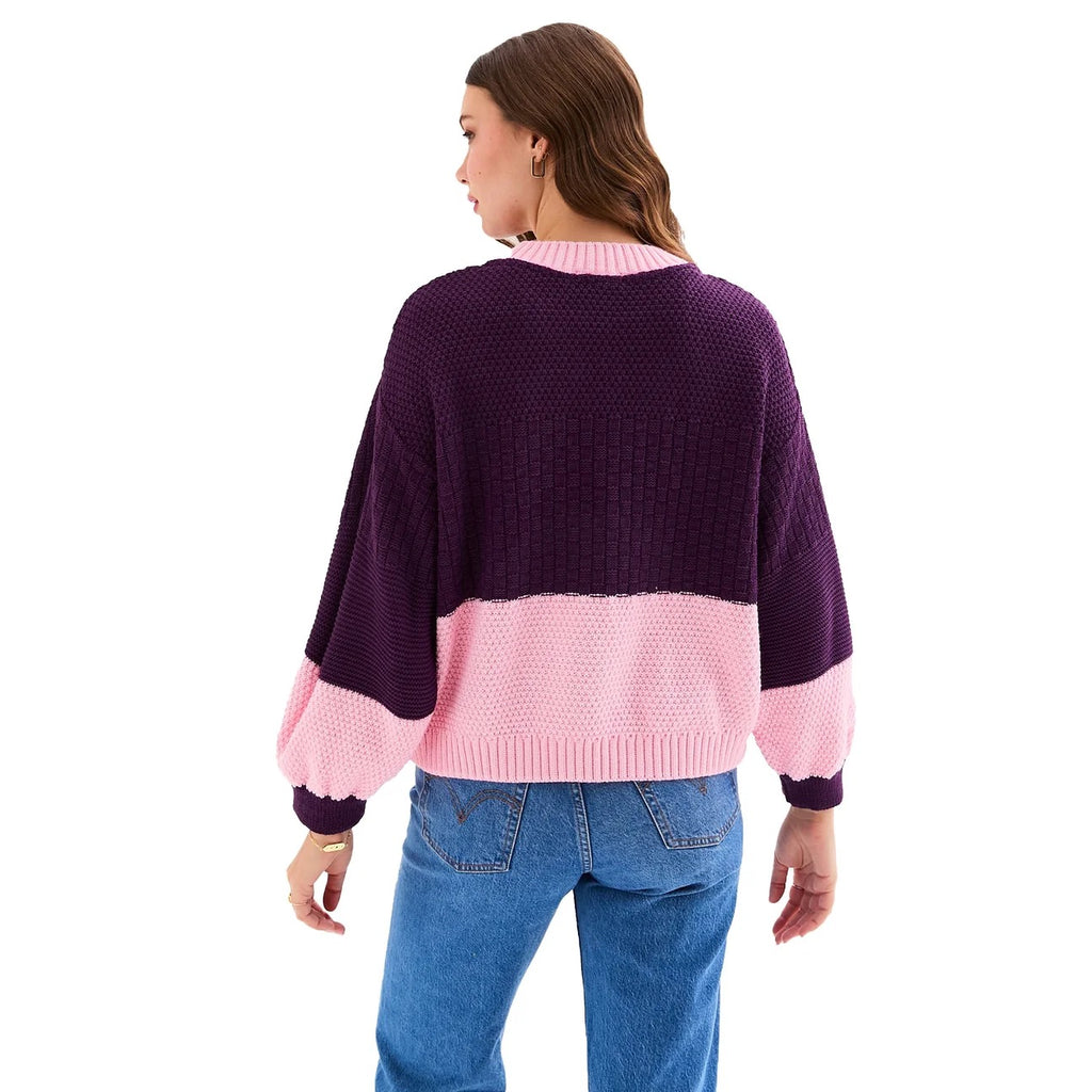 Taz Colourblock Balloon Sleeve Sweater
