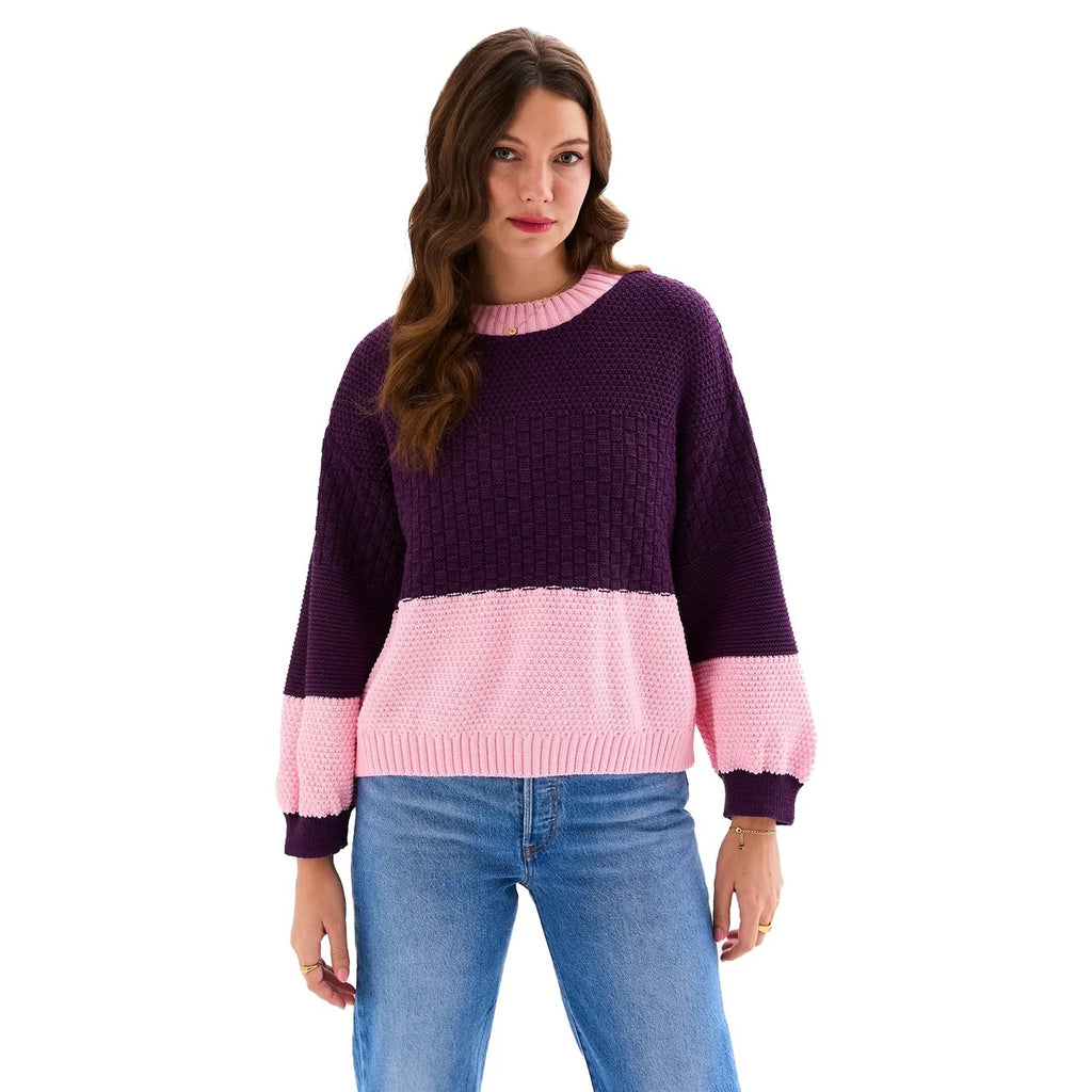 Taz Colourblock Balloon Sleeve Sweater