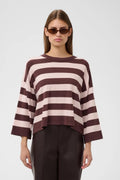 Spina Boxy Pullover Cropped - Huckleberry/Pale Lilac