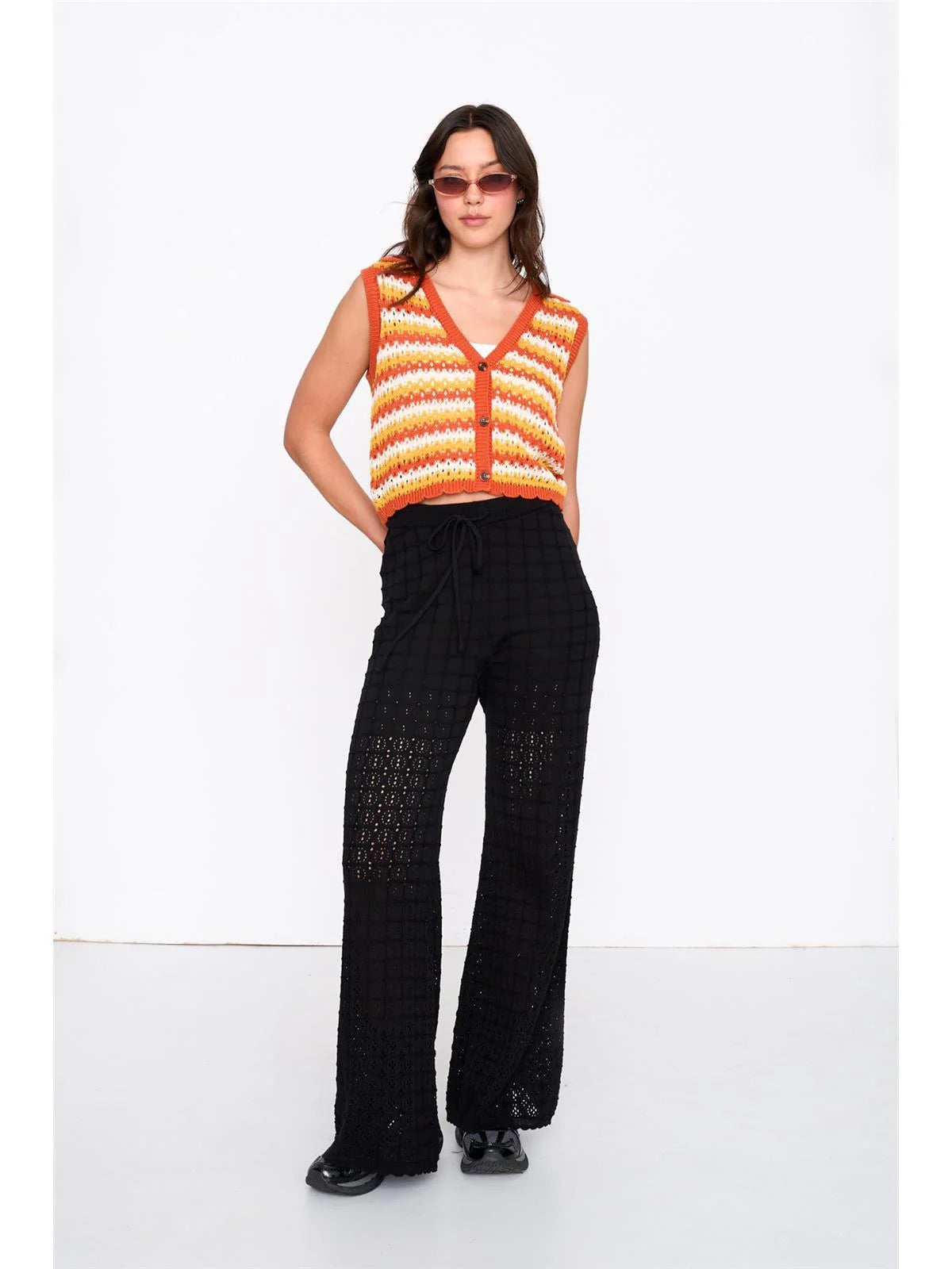 Orange Stripe Vest