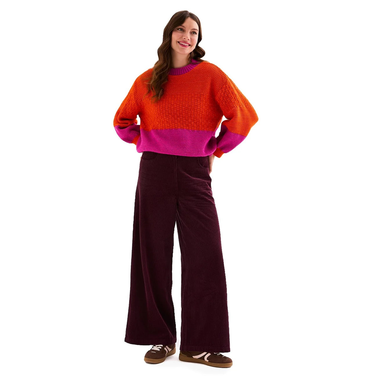 Taz Colourblock Balloon Sleeve Sweater