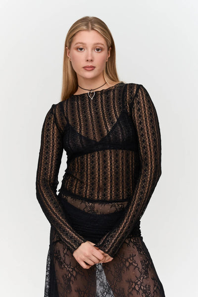 Black Lace Top