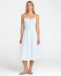 Raya Midi Dress - Crystal Blue Stripe