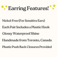 Orange Cat Earrings